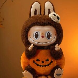 Happy Halloween Party Series-Sitting Pumpkin Vinyl Plush Pendant